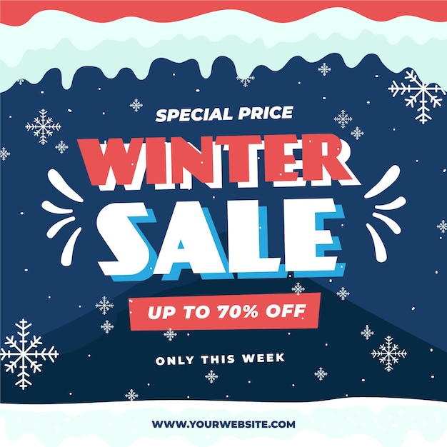 Hand drawn winter sale