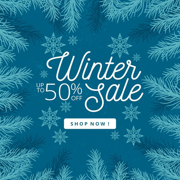 Hand drawn winter sale