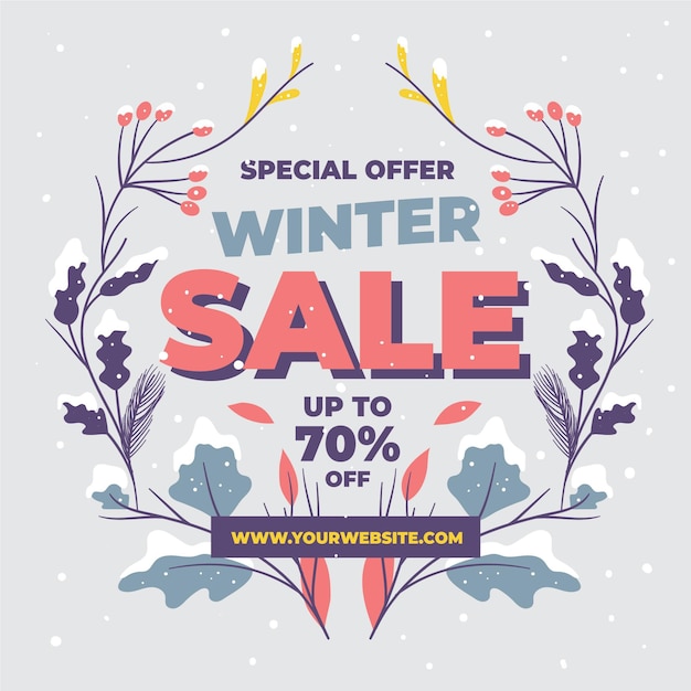 Hand drawn winter sale