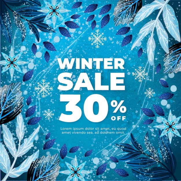 Hand drawn winter sale