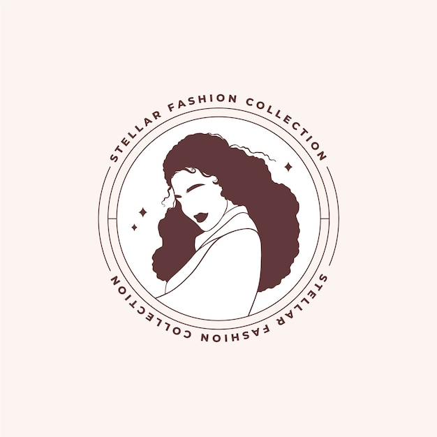 Free Vector hand-drawn woman logo template