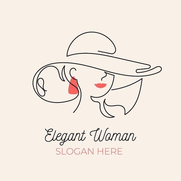 Free Vector hand-drawn woman logo template