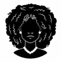 Free vector hand drawn woman silhouette