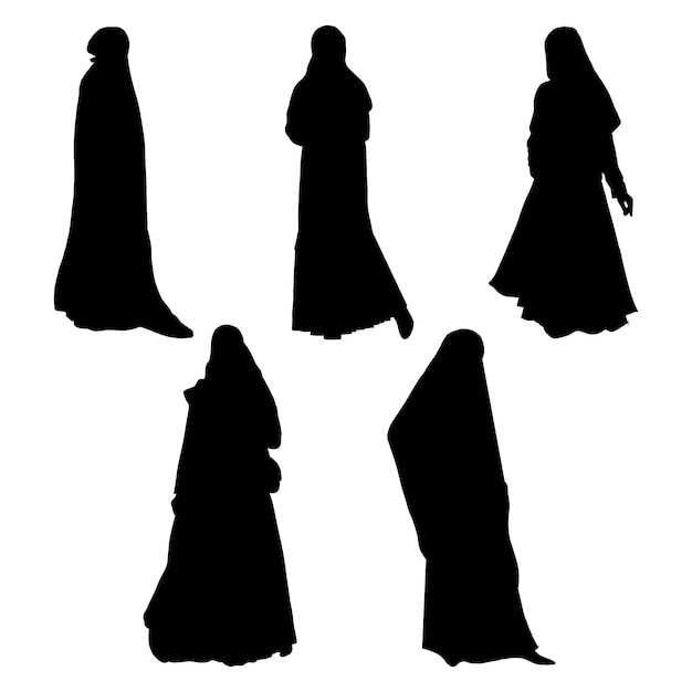 Hand drawn woman silhouette