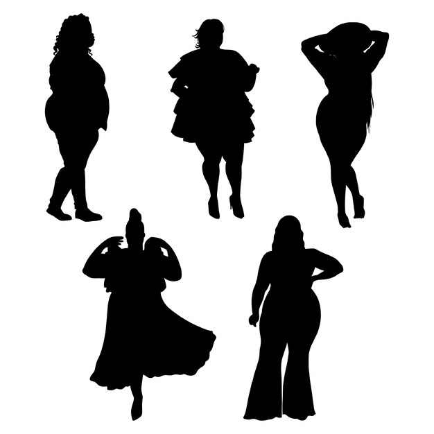 Hand drawn woman silhouette