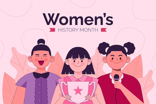 Hand drawn women's history month illustration