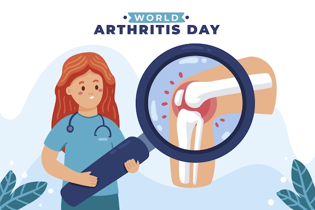 Hand drawn world arthritis day background