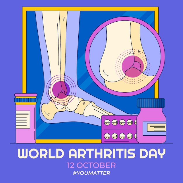 Free vector hand drawn world arthritis day illustration