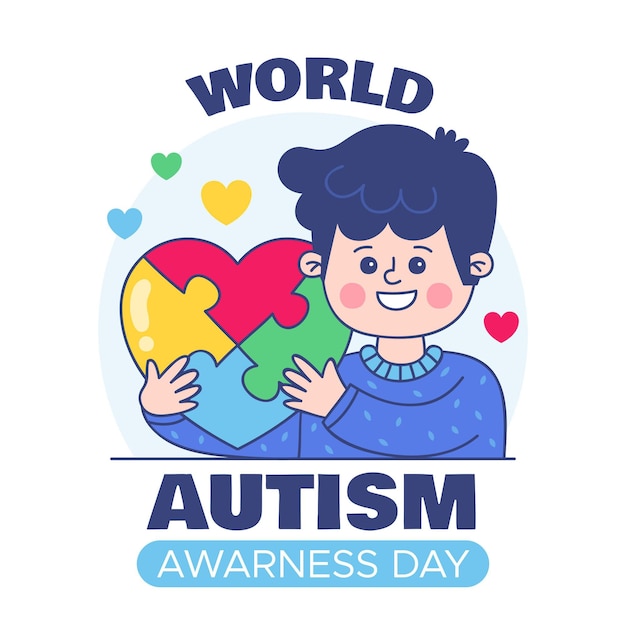 Free Vector hand drawn world autism awareness day illustration