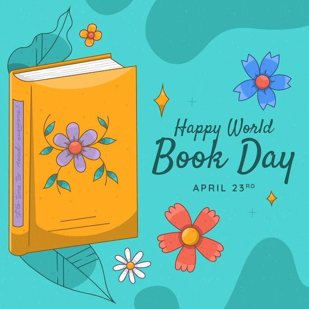 Free Vector hand drawn world book day illustration