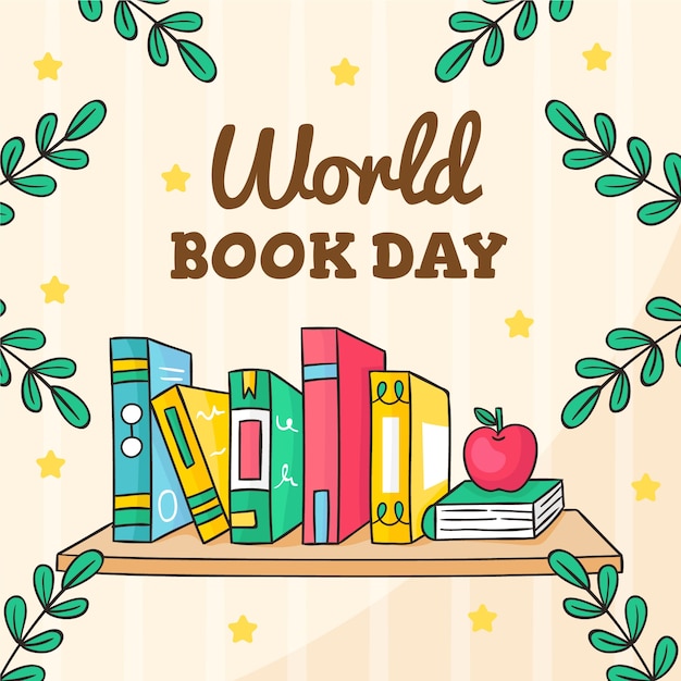 Free Vector hand drawn world book day