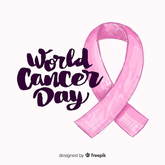 Free Vector hand drawn world cancer day background