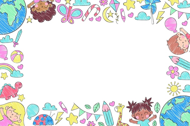 Free Vector hand drawn world children's day background