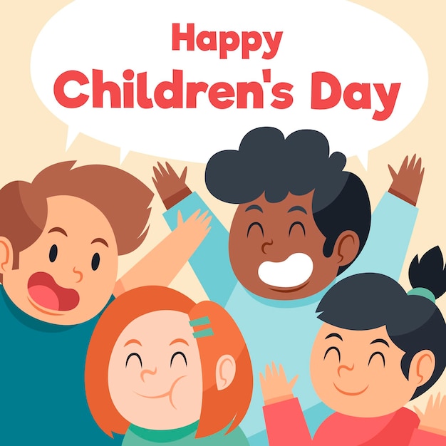 Hand drawn world children's day