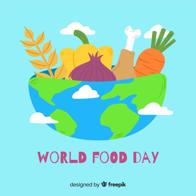 Hand drawn world food day