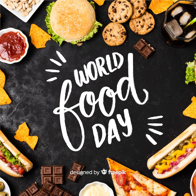 Hand drawn world food day