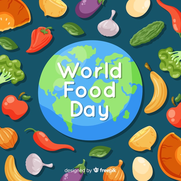 Hand drawn world food day