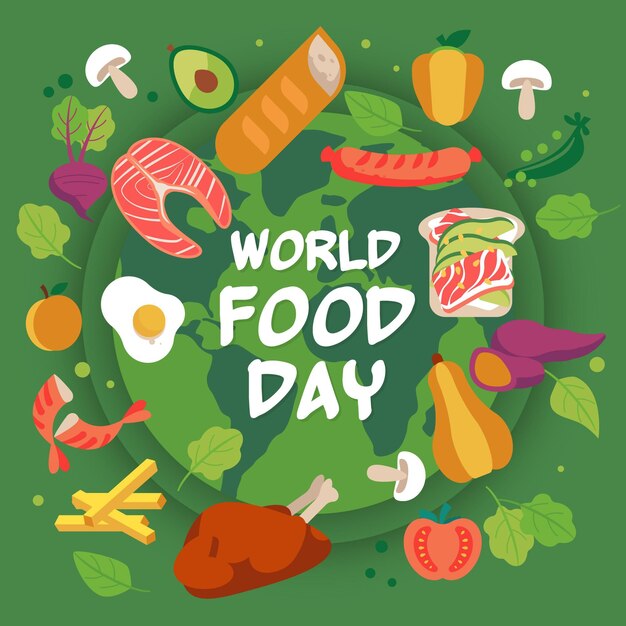 Hand drawn world food day