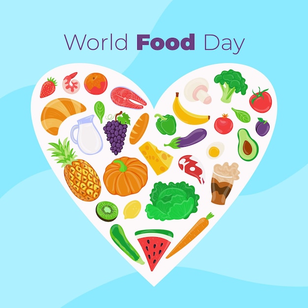 Free Vector hand drawn world food day