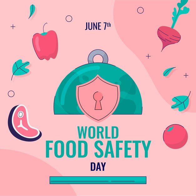 Hand drawn world food safety day illustration