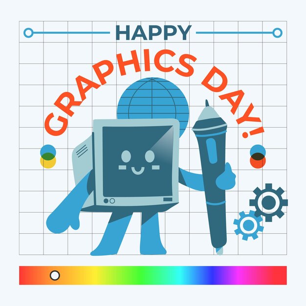 Free vector hand drawn world graphics day illustration