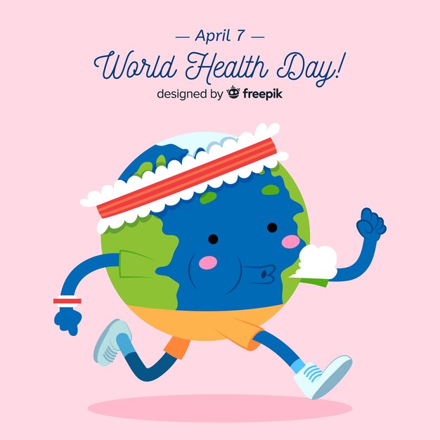 Hand drawn world health day background