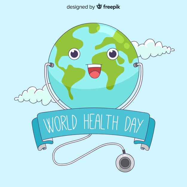 Hand drawn world health day background