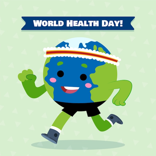 Hand drawn world health day background