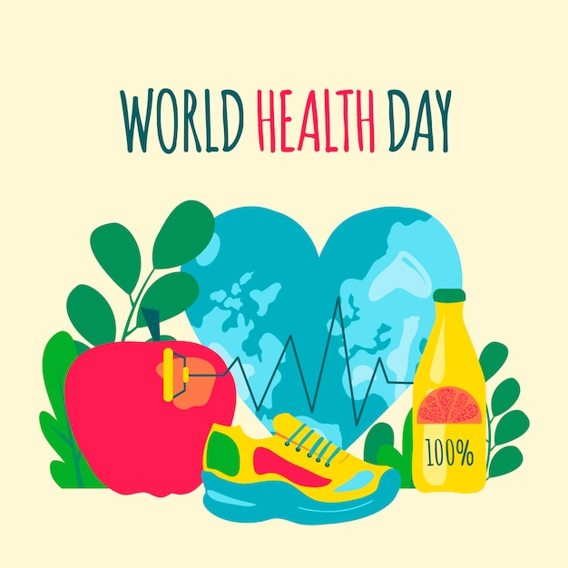 Hand drawn world health day concept