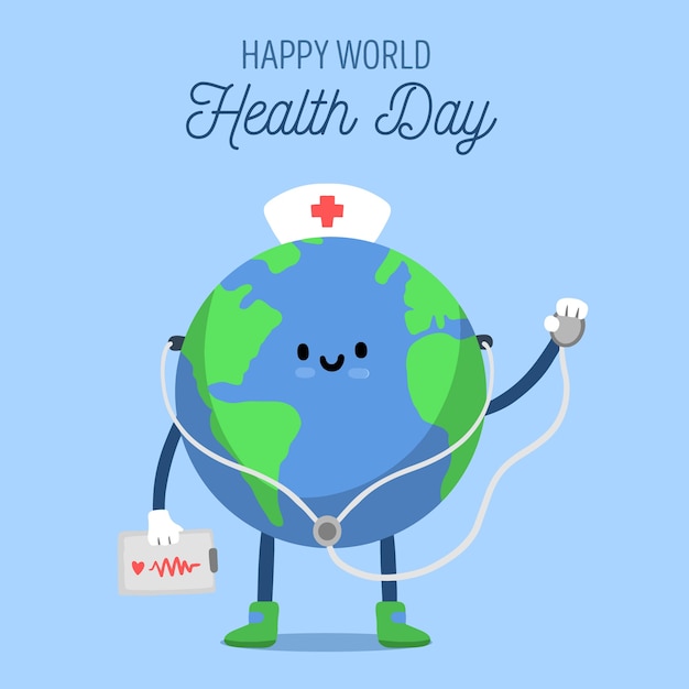 Hand drawn world health day concept