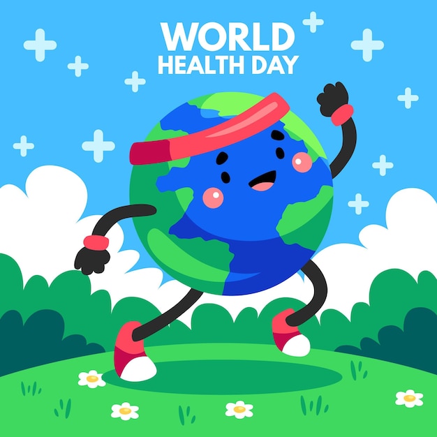 Hand drawn world health day illustration