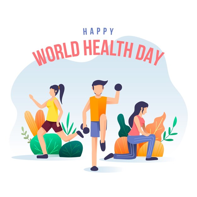 Hand drawn world health day wallpaper