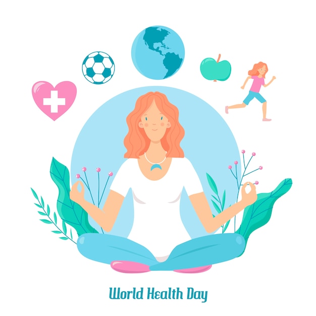 Hand drawn world health day