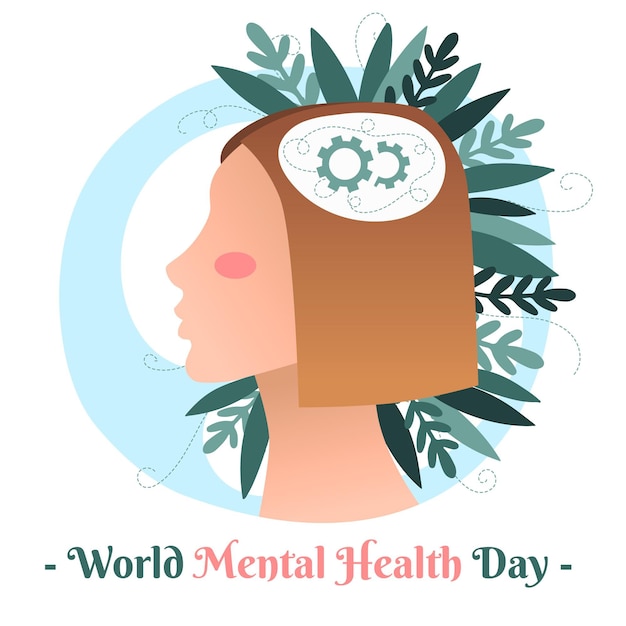 Free Vector hand drawn world mental health day concept