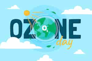 Free vector hand drawn world ozone day background