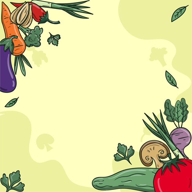 Hand drawn world vegetarian day background