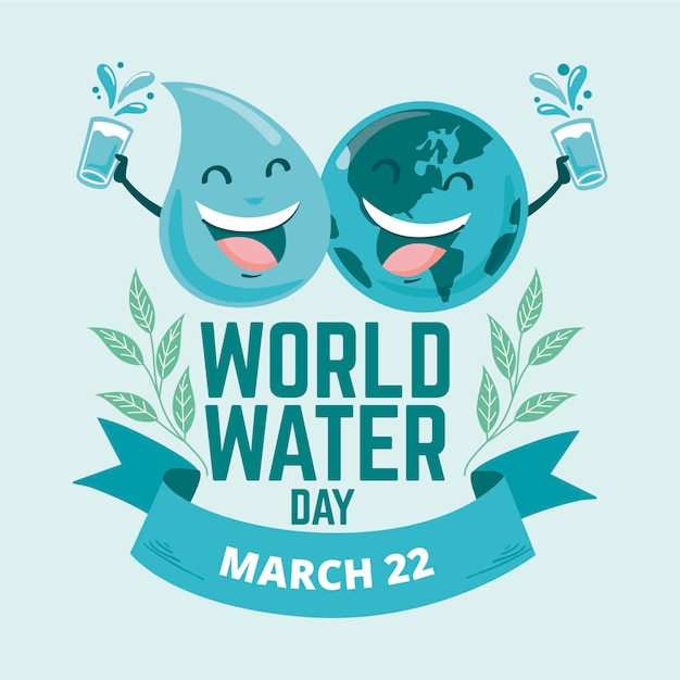 Free Vector hand drawn world water day illustration