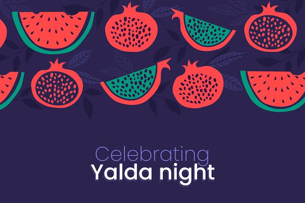 Hand drawn yalda background