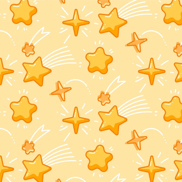 Free Vector hand drawn yellow star background