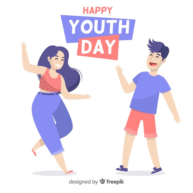 Hand drawn youth day background