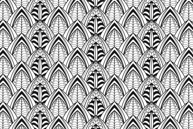 Free Vector hand drawn zen doodle pattern design