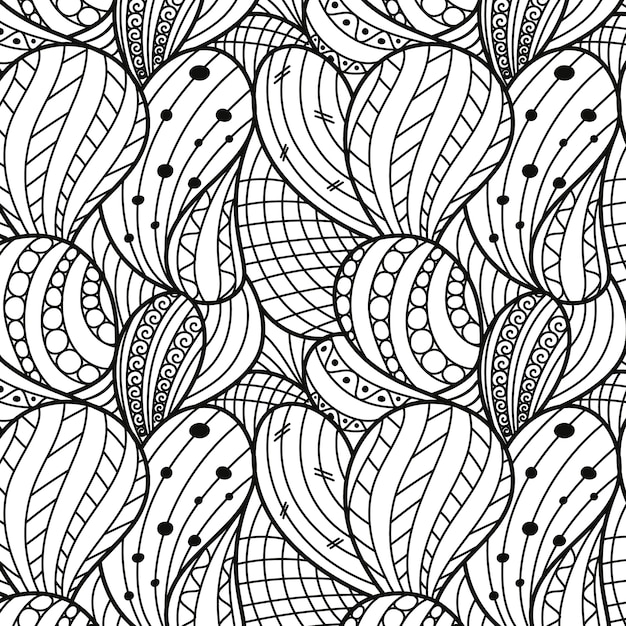 Free vector hand drawn zen doodle pattern illustration