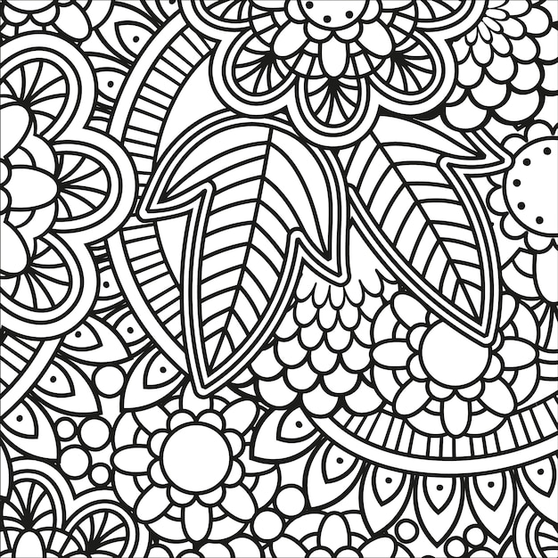 Free Vector hand drawn zen doodle pattern