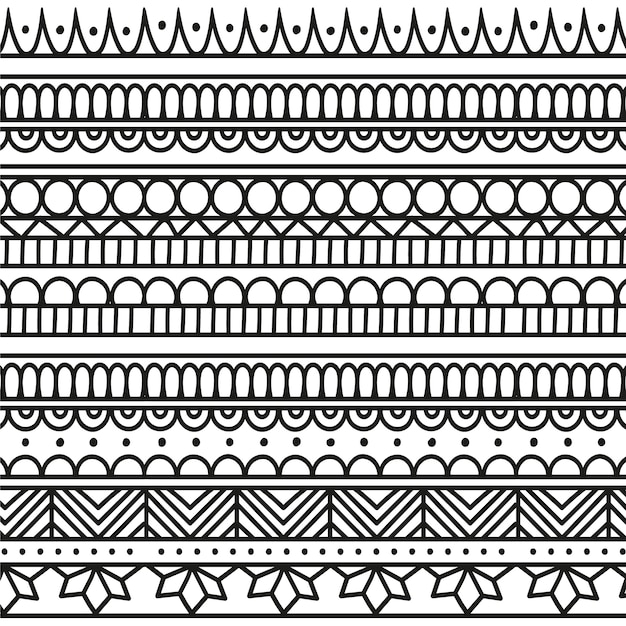 Free Vector hand drawn zen doodle pattern