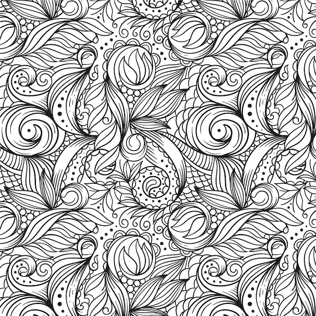 Free Vector hand drawn zen doodle pattern