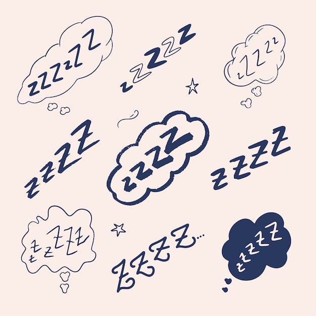 Free Vector hand drawn zzz doodle element