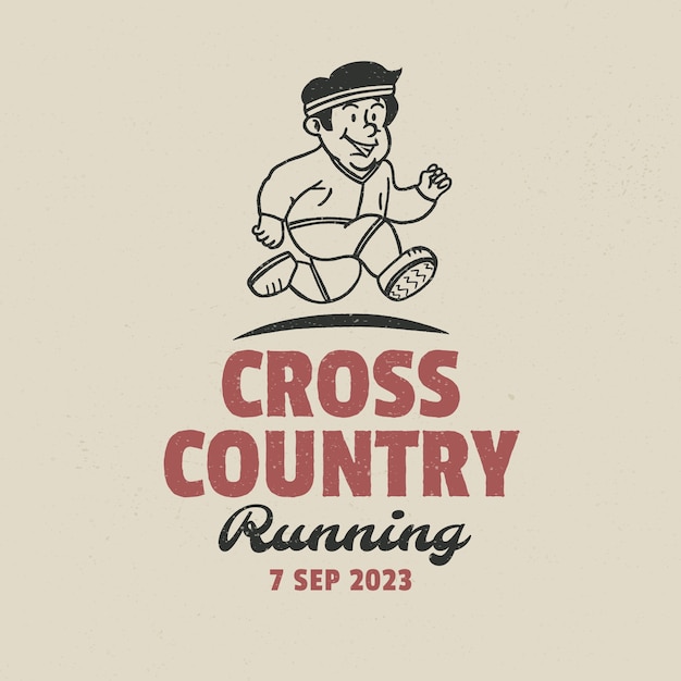 Hand drawncross country logo