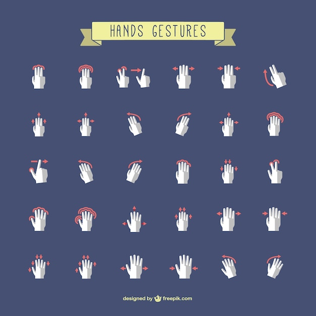 Free Vector hand gestures collection