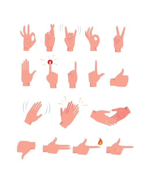 Free Vector hand gestures  icon kit