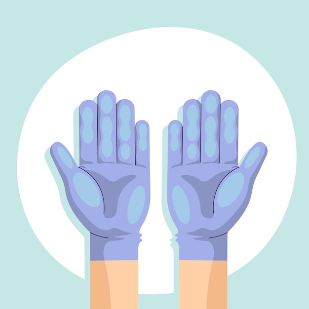 Free Vector hand gloves for protection design